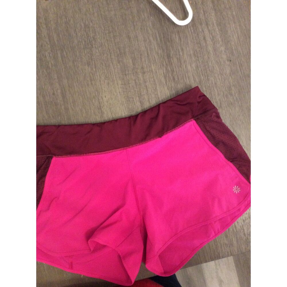 Athleta Medium M Racer Shorts Workout Womens Lined